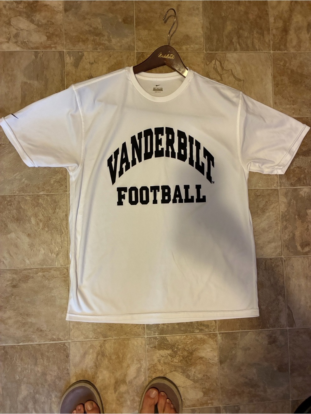 Nike White Short-Sleeve Team Graphic Tee - Black Print
